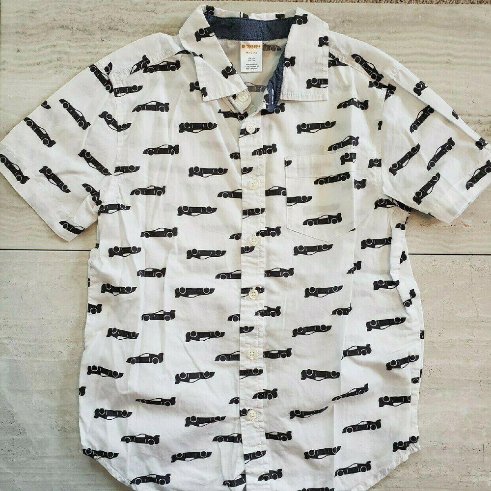 Vintage Car Print Short Sleeve Shirt